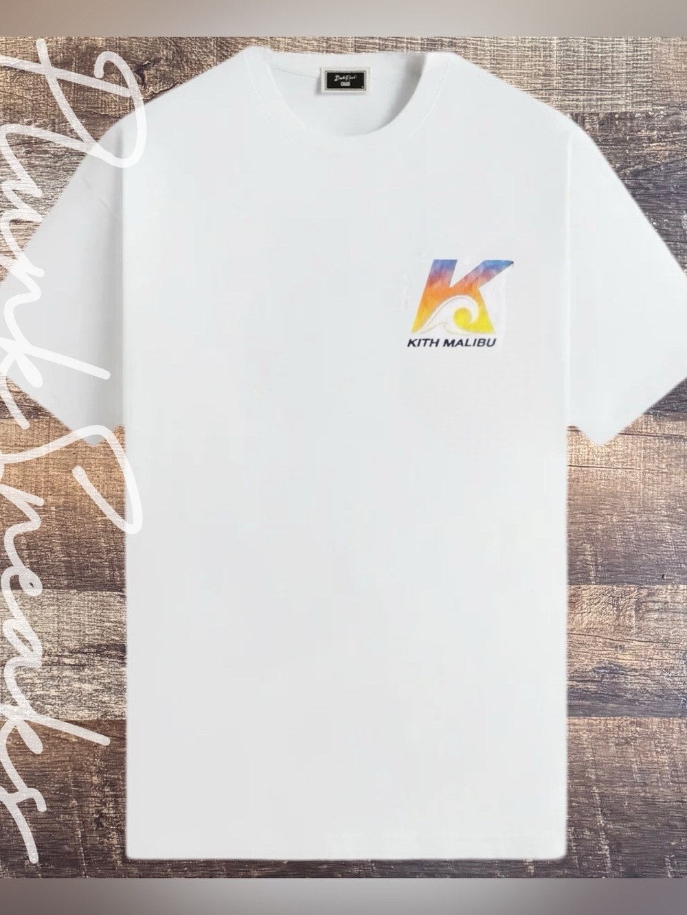 KITH Malibu Wave Gradient Vintage Tee • Store Exclusive • White • 2024